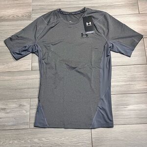 Under Armour Charcoal HeatGear Tee large compression